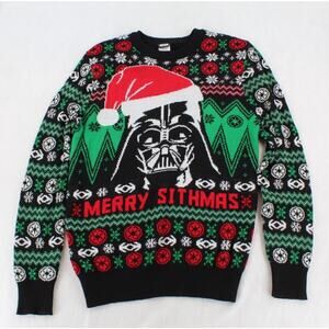 Adult Size Medium Merry Sithmas Darth Vader Star Wars UGLY Christmas Sweater